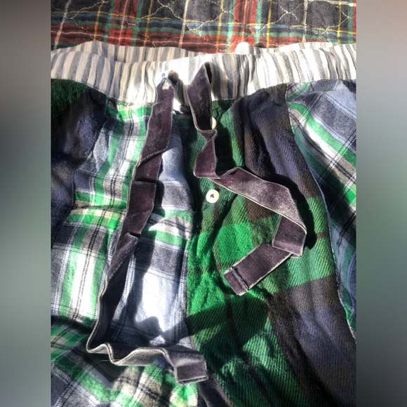 Aerie Green and Blue Plaid Pajama Pants - Picture 4 of 7